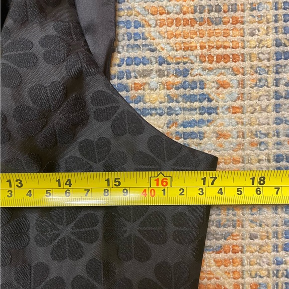 Floral Spade Jacquard Dress Black Midi Sleeveless 6 - Picture 10 of 11